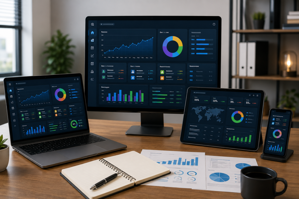 AI Cash Flow Forecasting for Small Businesses AI cash flow forecasting dashboard helping small businesses improve liquidity and financial planning.